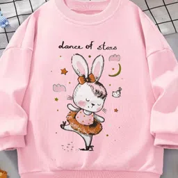 Xsole Girls Graphic Printed Round Neck Sweatshirt image 2