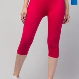 CKARFE Women Pack of 2 Pure Cotton Skinny Fit Capris-picture-19