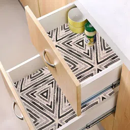 Kuber Industries Grey 3 Pieces Printed Water Resistant Shelf Liner Organisers image 2