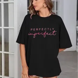 SALUJA FABRICS Women Typography Printed Pockets T-shirt-picture-31