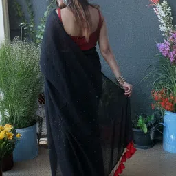 Weaves of Tradition Embellished Sequinned Pure Cotton Saree image 4