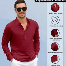ZELINCO Men Thread Work Kurta image 4