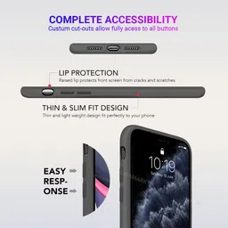 LIRAMARK Solid Printed iPhone 11 Pro Max Back Case Mobile Accessories image 3