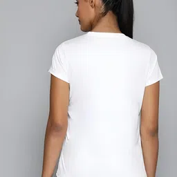 DressBerry Women White Polyester Printed Tshirts image 4