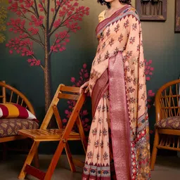 PAMPER YOURSELF Floral Saree image 5
