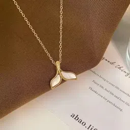 FAB COUTURE Gold-Plated Contemporary Mermaid Tail Pendant-picture-11
