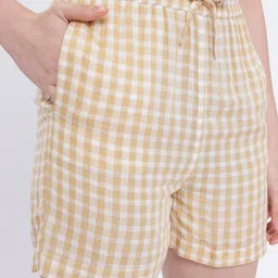 glitchez Women Checked Lounge Shorts image 5