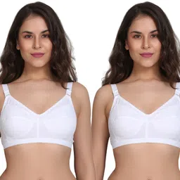 Pack of 2 Women Full Coverage Non Padded Bra-image-10
