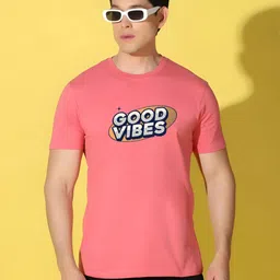 KaamBhari Typography Printed Round Neck Regular Fit Cotton T-shirt-picture-11