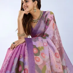 Moda Rapido Floral Art Silk Saree image 3