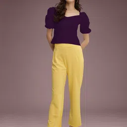 Dream Beauty Fashion Women Solid Puff Sleeve Top image 5