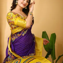 SHOPLANCE Kalamkari Zari Saree image 3