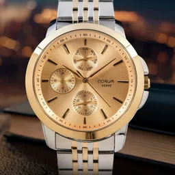QORUM INDIA Men Stainless Steel Bracelet Style Straps Analogue Battery Watch-image-38