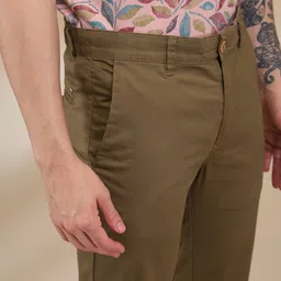 Parx Men Solid Slim Fit Formal Trousers image 5