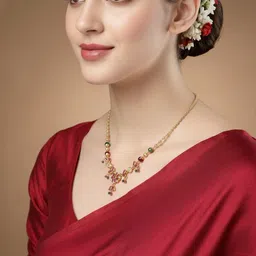 SZN Brass Gold-Plated Handcrafted Necklace image 2