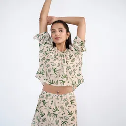All Her Collective Printed Top & Shorts Co-Ord Set image 2