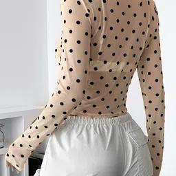 StyleCast x Revolte Women Polka Dot Print Crop Top image 5