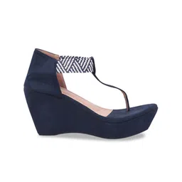 Try Me Suede Printed Wedge Heel Sandals image 4