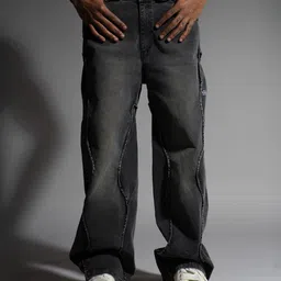 HOP HEAD Men Classic Baggy Fit Light Fade Jeans-picture-19