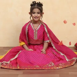 Biba Girls Geometric Woven Design Sequinned Ready to Wear Lehenga & Choli With Dupatta-picture-31