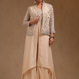 Soch Embroidered Shoulder Straps Top With Palazzo And Jacket-picture-32