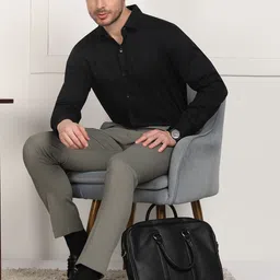 FUBAR Men Regular Fit Flat-Front Formal Trouser image 2