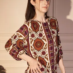 VALBONE Print Bishop Sleeves Ethnic Top image 3