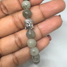 Gems Guru Adult Crystal Beaded & Buddha Charm Bracelet image 4