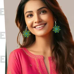 Adornity Women Pink Earrings-image-2
