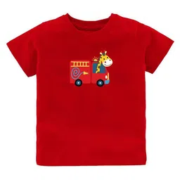 KAVEE Kids Printed Pure Cotton Applique T-shirt-picture-24