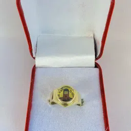 R G MART Unisex Gold-Plated Rudraksha Brass Finger Ring-image-82