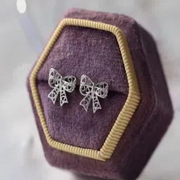 AQUASTREET Silver Plated Bow Shaped Studs-picture-16