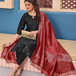 Altecia Women Regular Kurta with Trousers & With Dupatta image 2