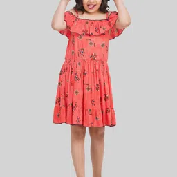 BEING NAUGHTY Girls Floral Printed Fit & Flare Knee Length Dress-picture-23
