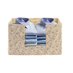 Kuber Industries Cream-Coloured & Brown 6 Pieces Floral Printed Drawer Organisers image 5