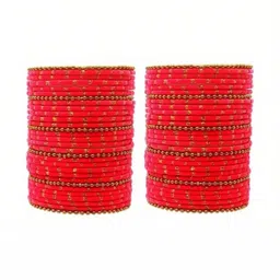 Only Offers Set Of 40 Rose Glass Artificial Stones & Beads Bangle-picture-11