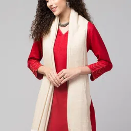 Tweedle Herringbone Woven Design Woolen Shawl image 3