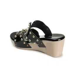 ICONICS Embellished Open Toe Wedge Heels image 5