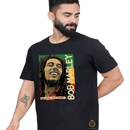 TAJNAN Men Typography Printed Cotton T-shirt image 3