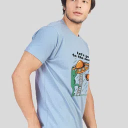 Greylongg Men Typography Printed Applique T-shirt image 5