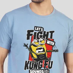 Greylongg Typography Printed Cotton T-shirt image 2