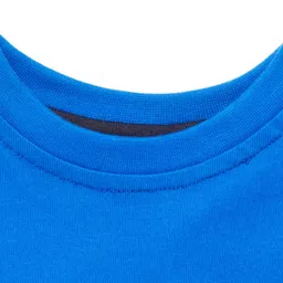 KAVEE Boys Blue Printed Pure Cotton Biowashed Round Neck T-shirt image 3