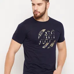 Cantabil Typography Printed Round Neck T-shirt image 3