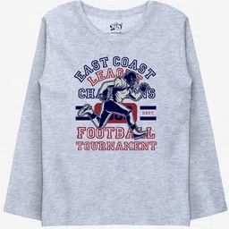 x2o Boys Grey Typography 2 Printed Applique T-shirt image 3