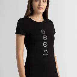 Van Heusen Round Neck Short Sleeves Typography Printed Relaxed Fit Cotton T-shirt image 2