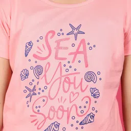 V-Mart Girls Typography Printed Cotton T-shirt image 5