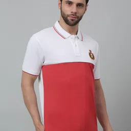 Cantabil Colourblocked Polo Collar Half Sleeves Cotton T-Shirt image 3