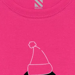 BAESD Girls Typography Cotton Round Neck Regular T-shirt image 2