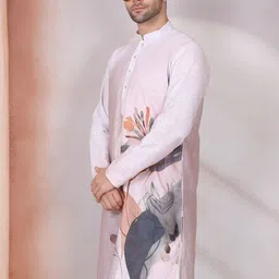 KRAFT INDIA Men Floral Printed Thread Work Kurta image 2