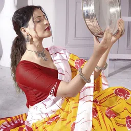 Mitera Tie and Dye Bagh Saree-image-3